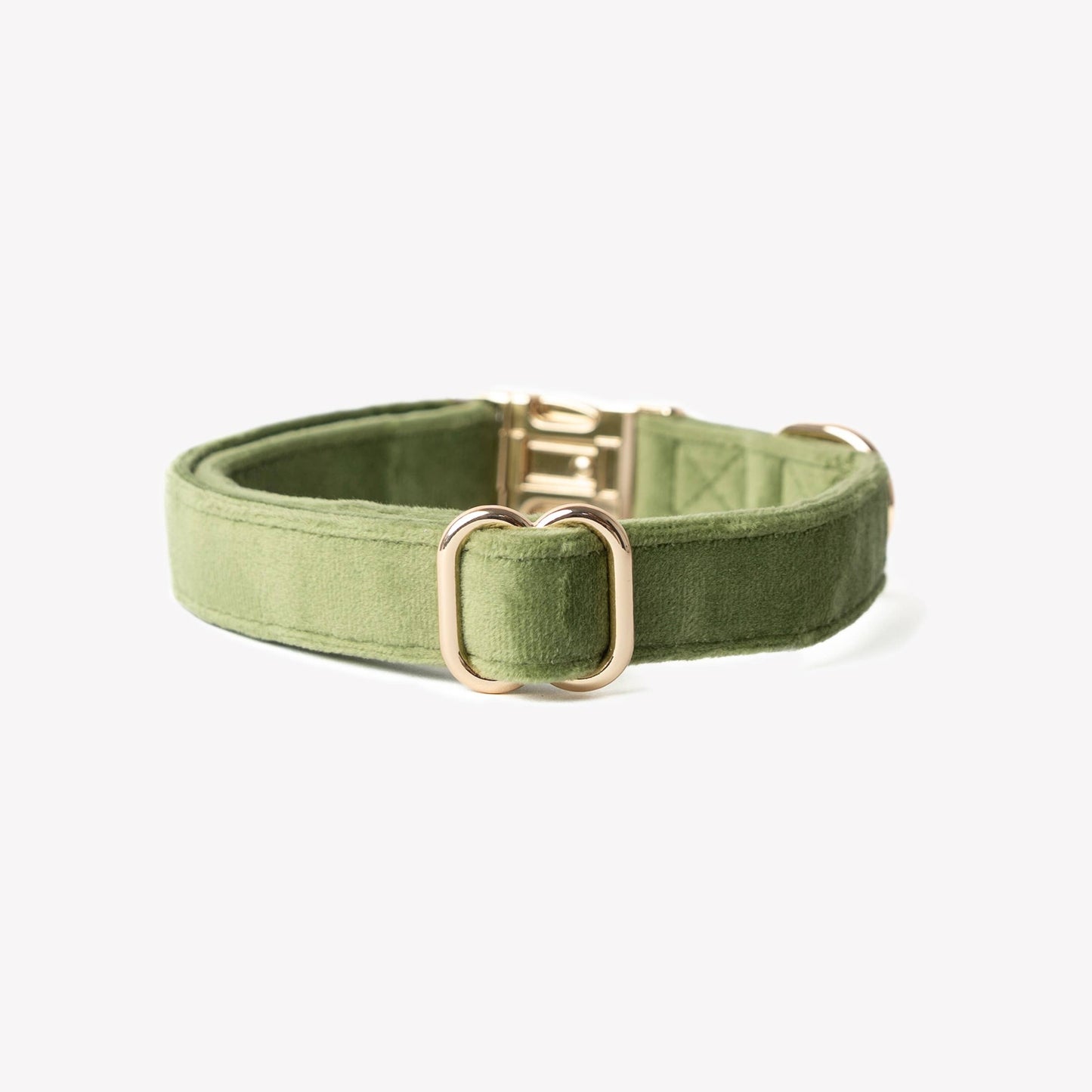 Green Velvet Dog Collar