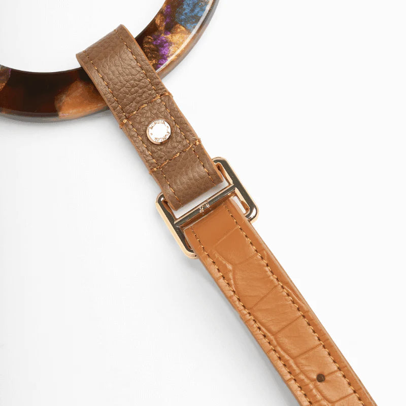 Amber Leather Dog Leash