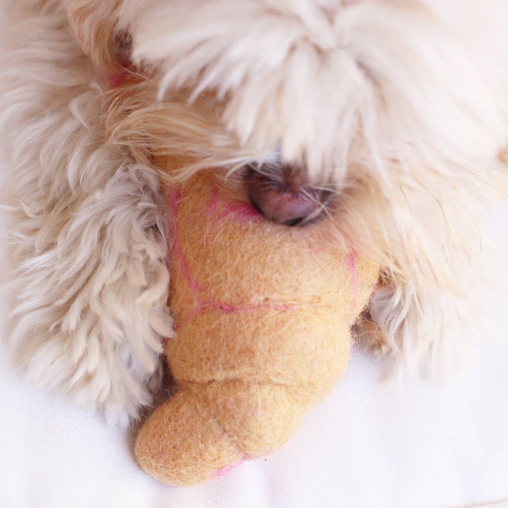 WOOL CROISSANT DOG TOY
