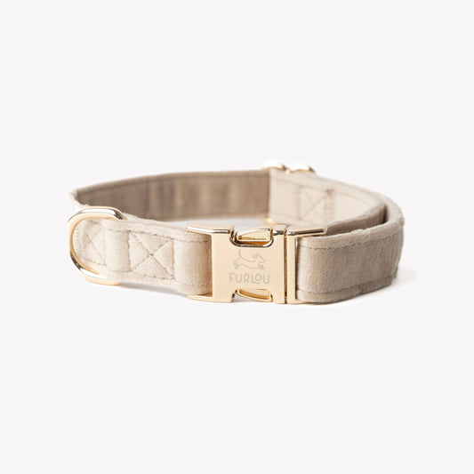 Sand Velvet Dog Collar