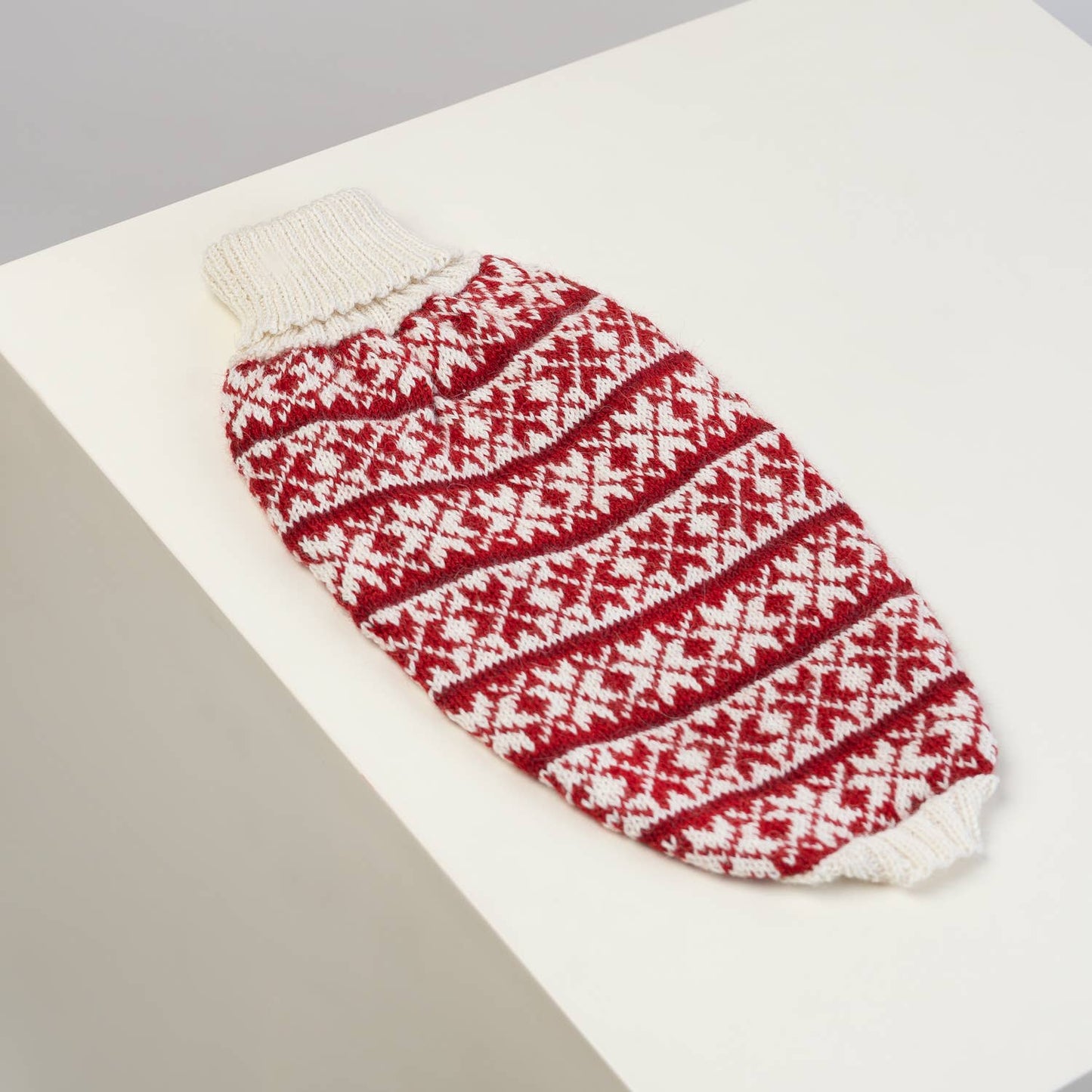 Snowflake Red Alpaca Dog Sweater